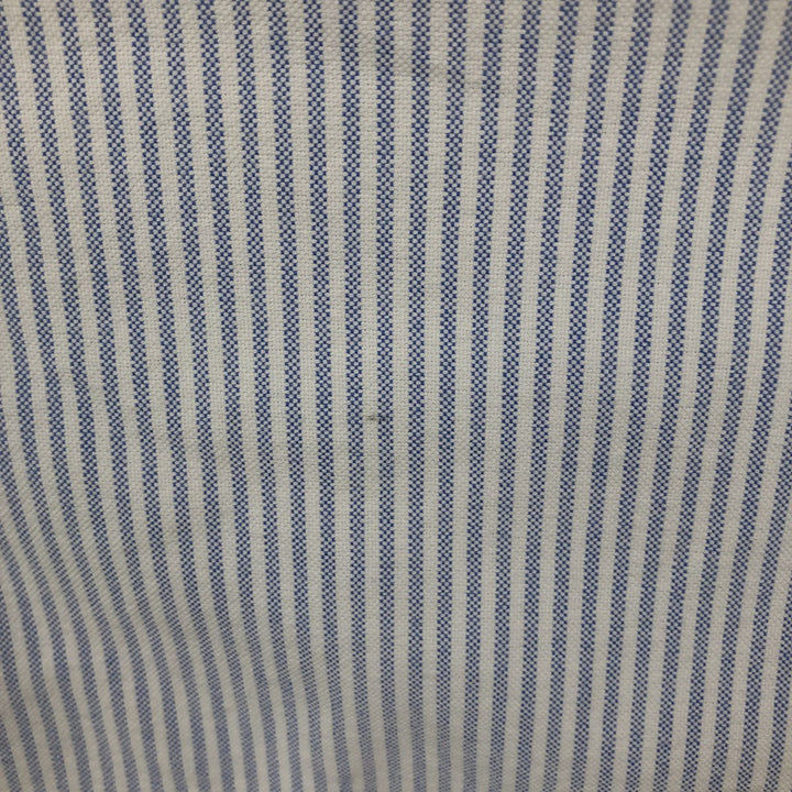 Ralph Lauren YARMOUTH Long Sleeve Button-Down Striped Shirt, Men's Size L cotton white type Vintage Second Hand