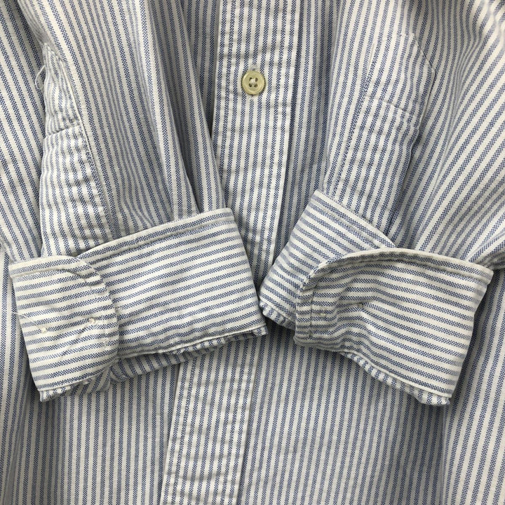 Ralph Lauren YARMOUTH Long Sleeve Button-Down Striped Shirt, Men's Size L cotton white type Vintage Second Hand