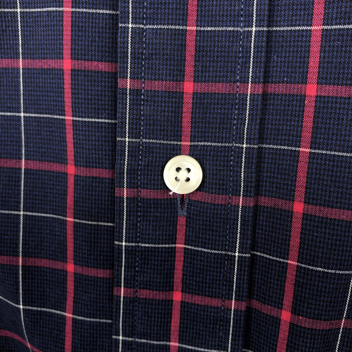 Ralph Lauren POLO by Ralph Lauren LOWEL SPORT Long-Sleeve Cotton Check Shirt, Men's Size L (approx.) cotton navy blue type Vintage Second Hand