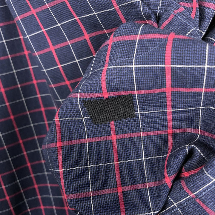 Ralph Lauren POLO by Ralph Lauren LOWEL SPORT Long-Sleeve Cotton Check Shirt, Men's Size L (approx.) cotton navy blue type Vintage Second Hand