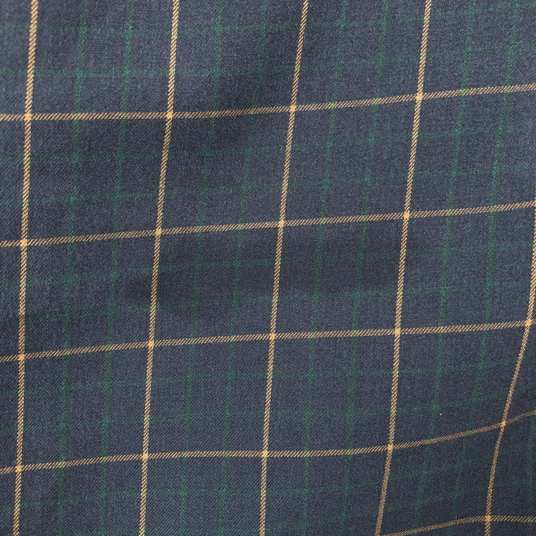 Ralph Lauren BLAKE Long-Sleeve Button-Down Check Shirt, Men's Size S (approx.) cotton navy blue type Vintage Second Hand