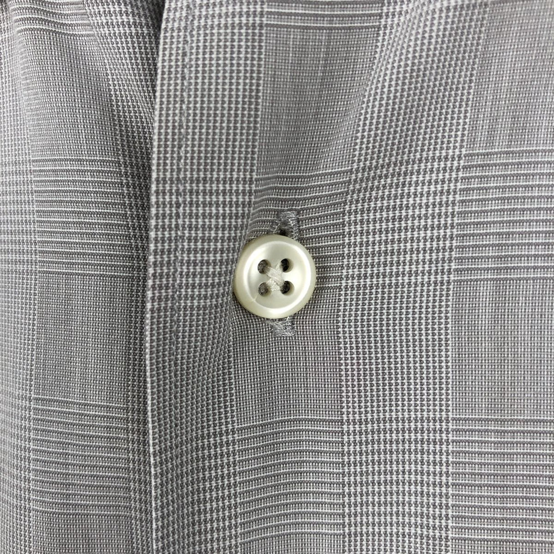 Ralph Lauren MARLOWE Long Sleeve Button-Down Check Shirt, Men's Size L cotton gray type Vintage Second Hand