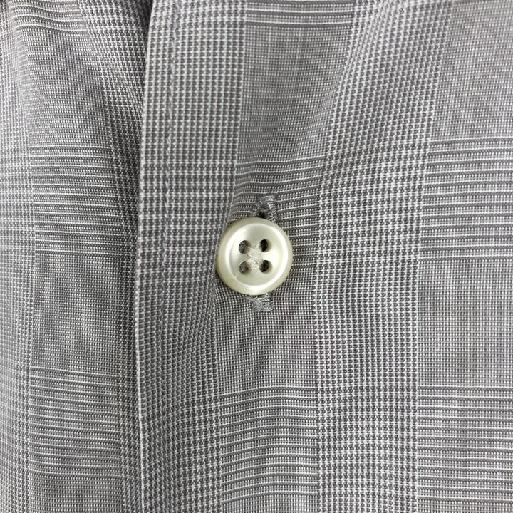 Ralph Lauren MARLOWE Long Sleeve Button-Down Check Shirt, Men's Size L cotton gray type Vintage Second Hand