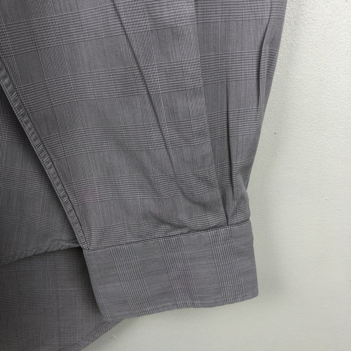 Ralph Lauren MARLOWE Long Sleeve Button-Down Check Shirt, Men's Size L cotton gray type Vintage Second Hand