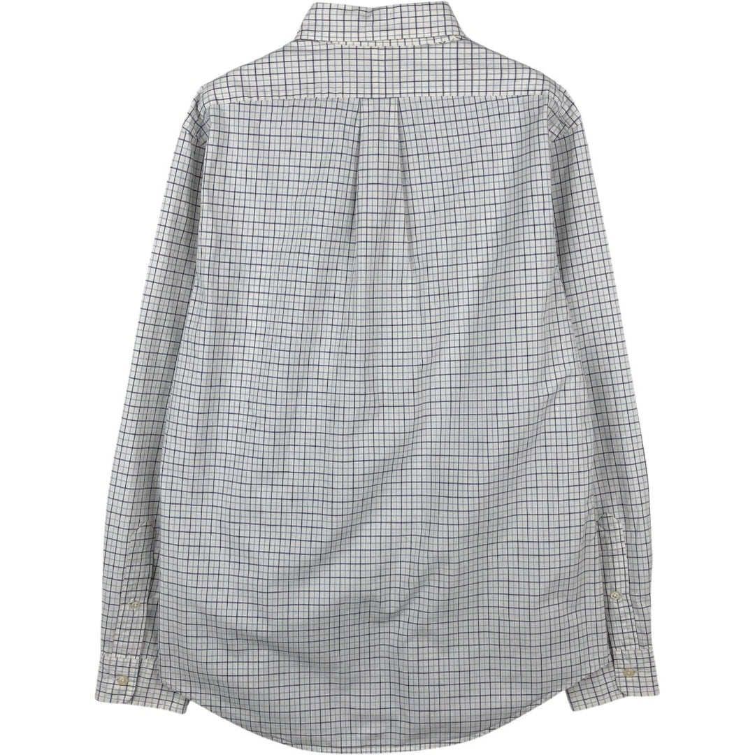 Ralph Lauren CUSTOM FIT long sleeve button down check shirt men's size M cotton white type Vintage Second Hand