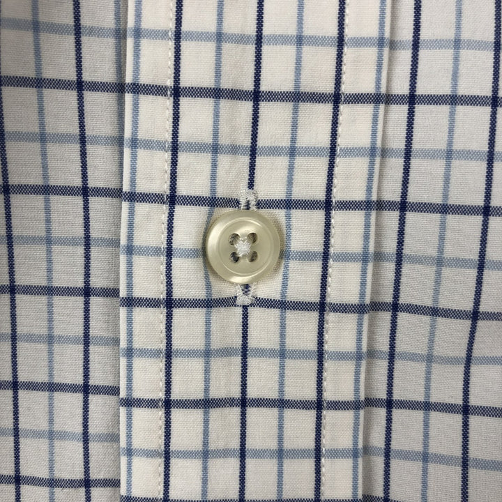 Ralph Lauren CUSTOM FIT long sleeve button down check shirt men's size M cotton white type Vintage Second Hand