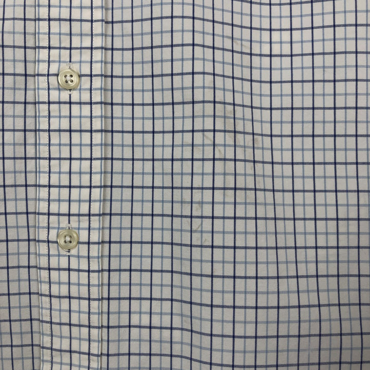 Ralph Lauren CUSTOM FIT long sleeve button down check shirt men's size M cotton white type Vintage Second Hand