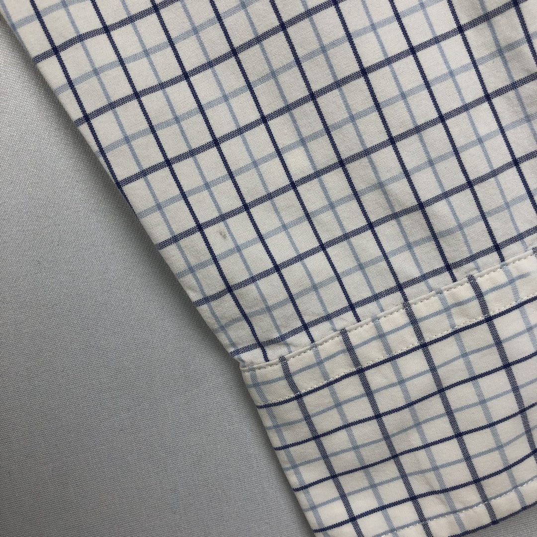 Ralph Lauren CUSTOM FIT long sleeve button down check shirt men's size M cotton white type Vintage Second Hand