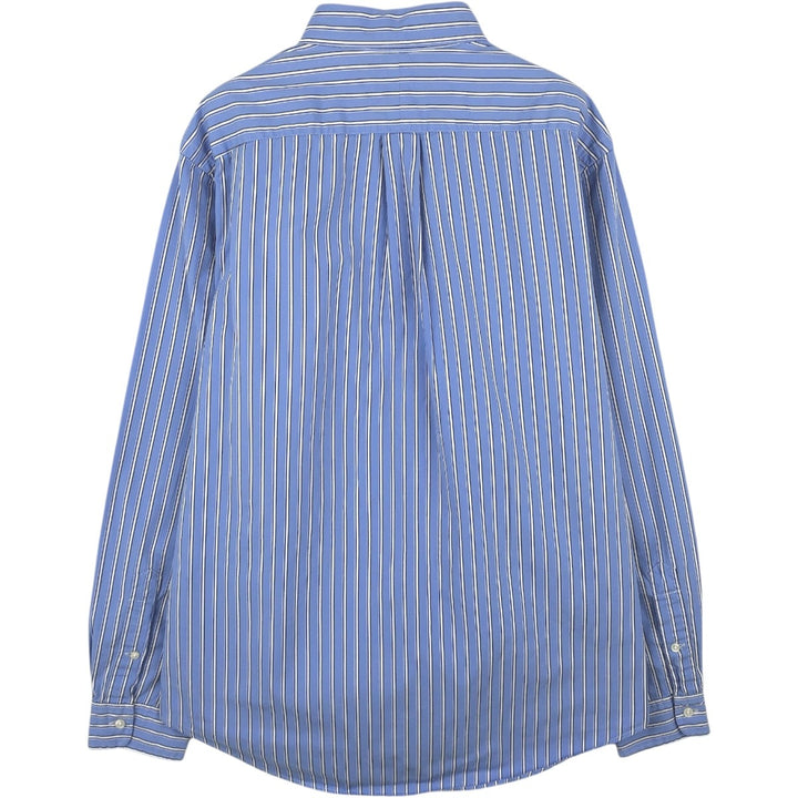 Ralph Lauren POLO by Ralph Lauren CUSTOM FIT long sleeve button down striped shirt men's size L cotton Blue type light blue Vintage Second Hand