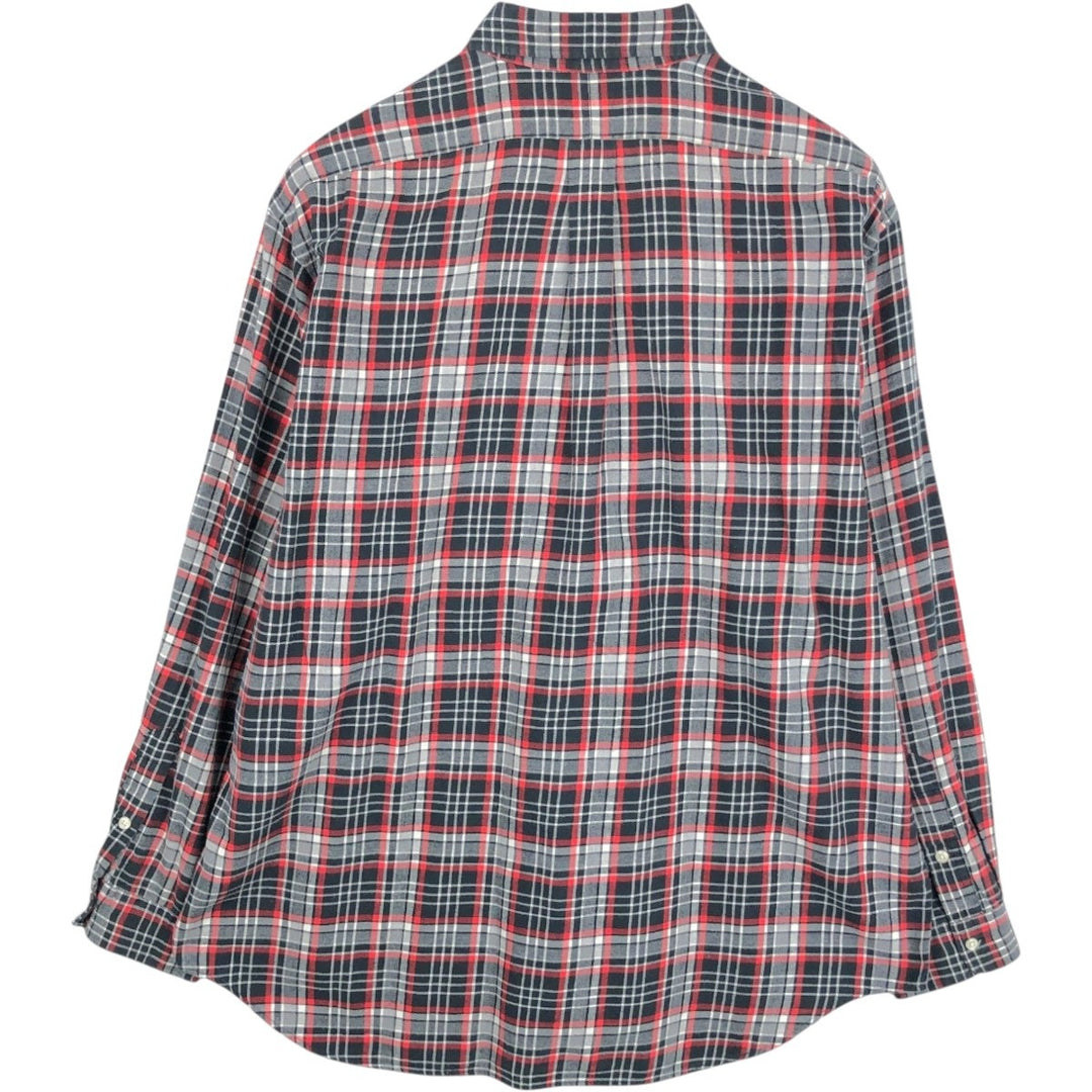 Ralph Lauren BLAIRE long sleeve button down check shirt, men's XL size cotton red type Vintage Second Hand