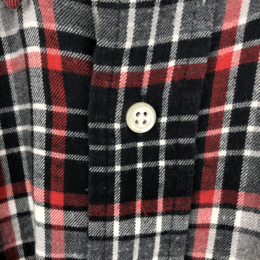 Ralph Lauren BLAIRE long sleeve button down check shirt, men's XL size cotton red type Vintage Second Hand