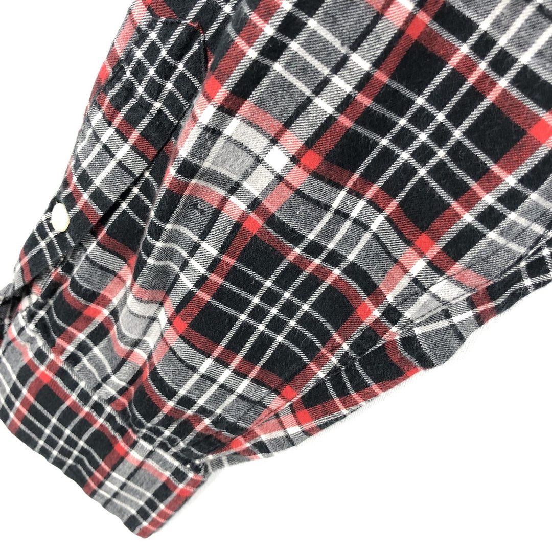Ralph Lauren BLAIRE long sleeve button down check shirt, men's XL size cotton red type Vintage Second Hand