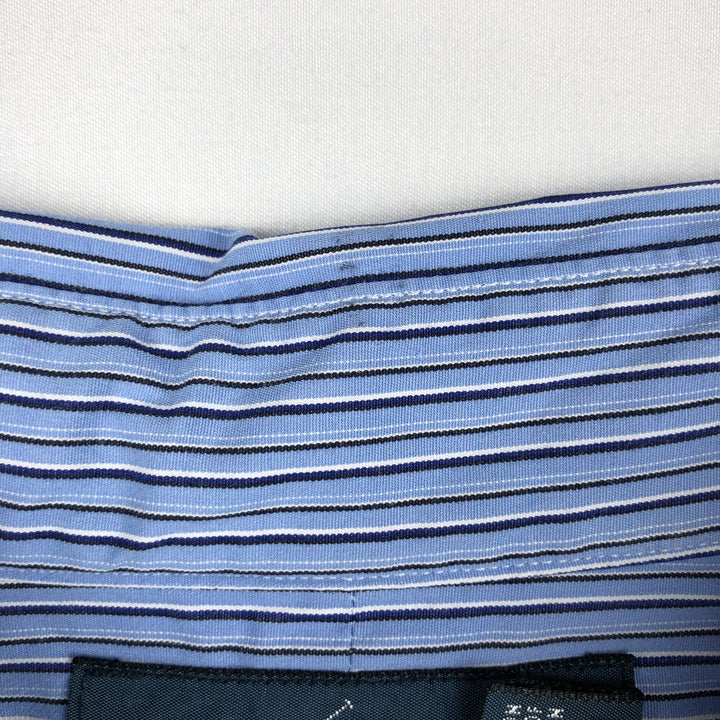 Ralph Lauren CUSTOM FIT long sleeve button down striped shirt men's size L cotton Blue type light blue Vintage Second Hand