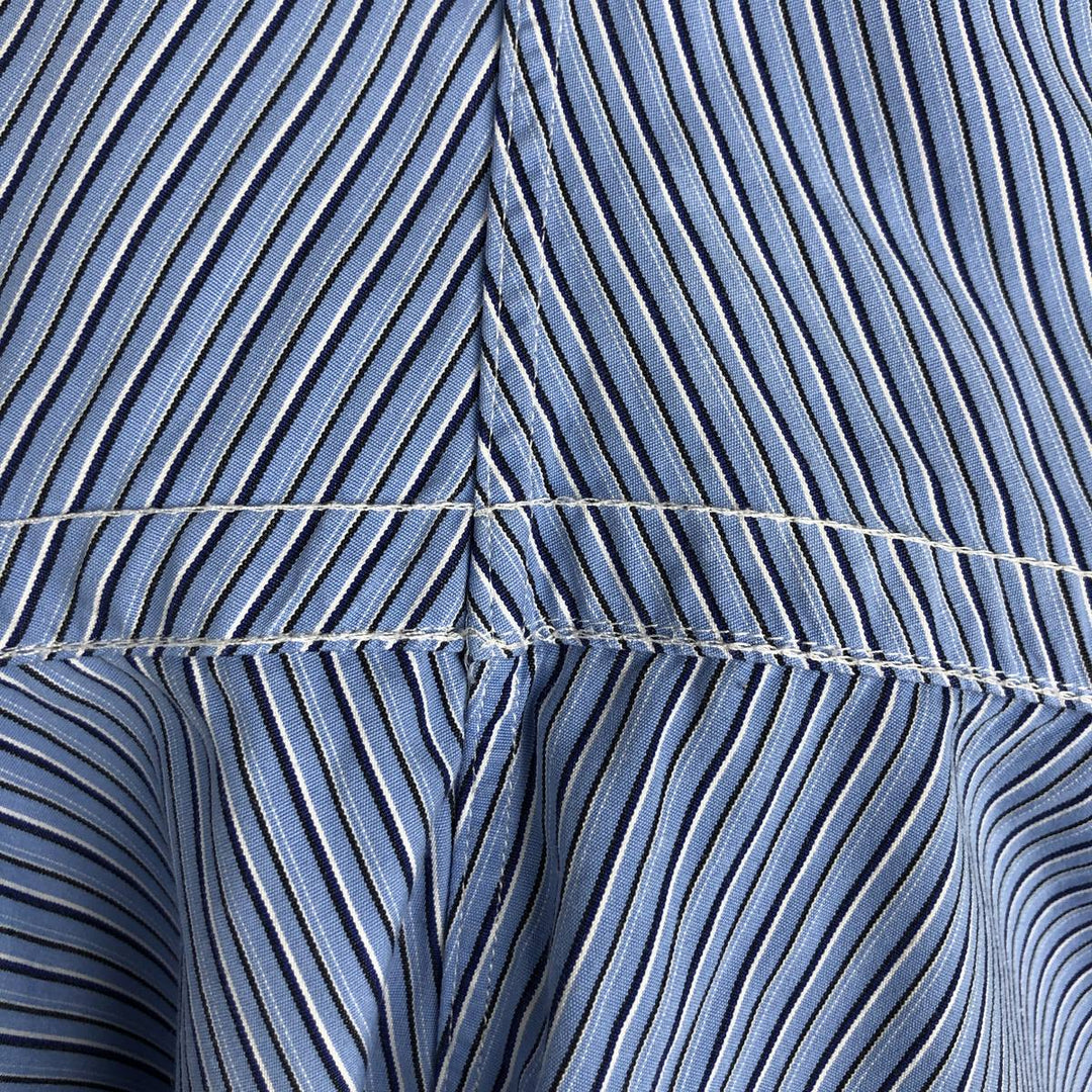 Ralph Lauren CUSTOM FIT long sleeve button down striped shirt men's size L cotton Blue type light blue Vintage Second Hand