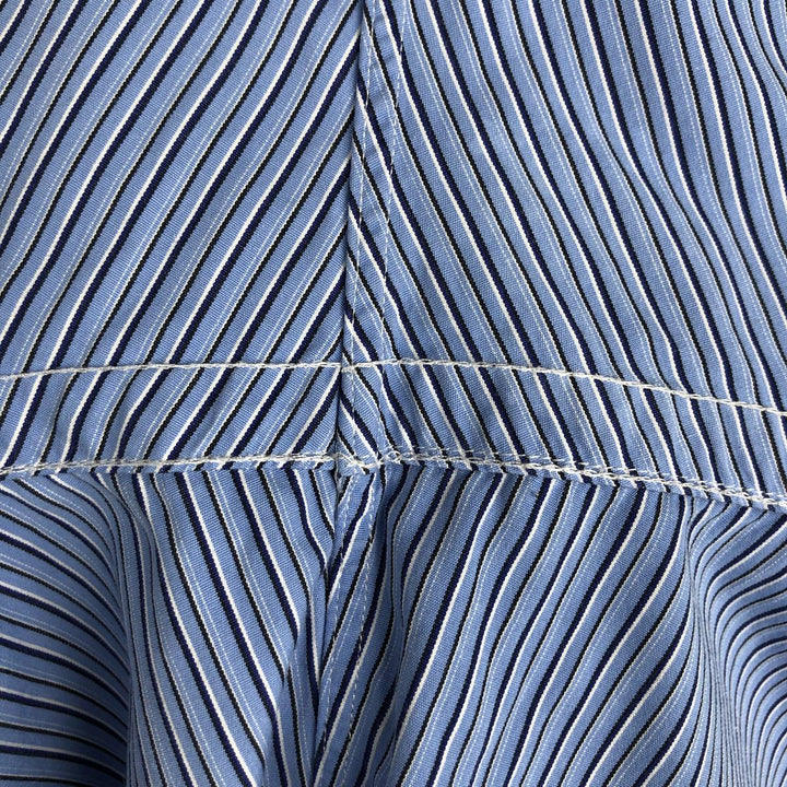 Ralph Lauren CUSTOM FIT long sleeve button down striped shirt men's size L cotton Blue type light blue Vintage Second Hand