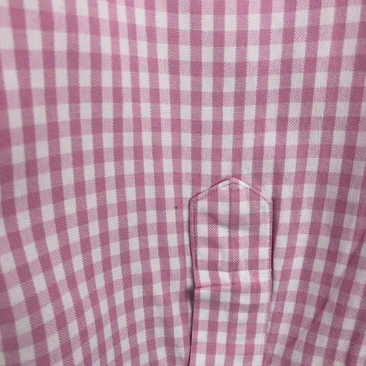 Ralph Lauren Classic Fit Gingham Check Long Sleeve Button-Down Check Shirt, Men's Size L (approx.) cotton pink type Vintage Second Hand