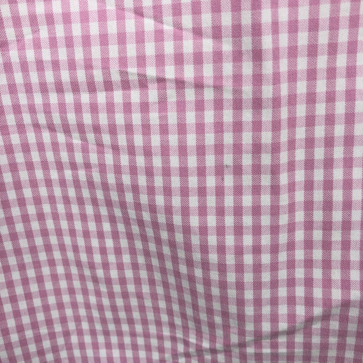 Ralph Lauren Classic Fit Gingham Check Long Sleeve Button-Down Check Shirt, Men's Size L (approx.) cotton pink type Vintage Second Hand