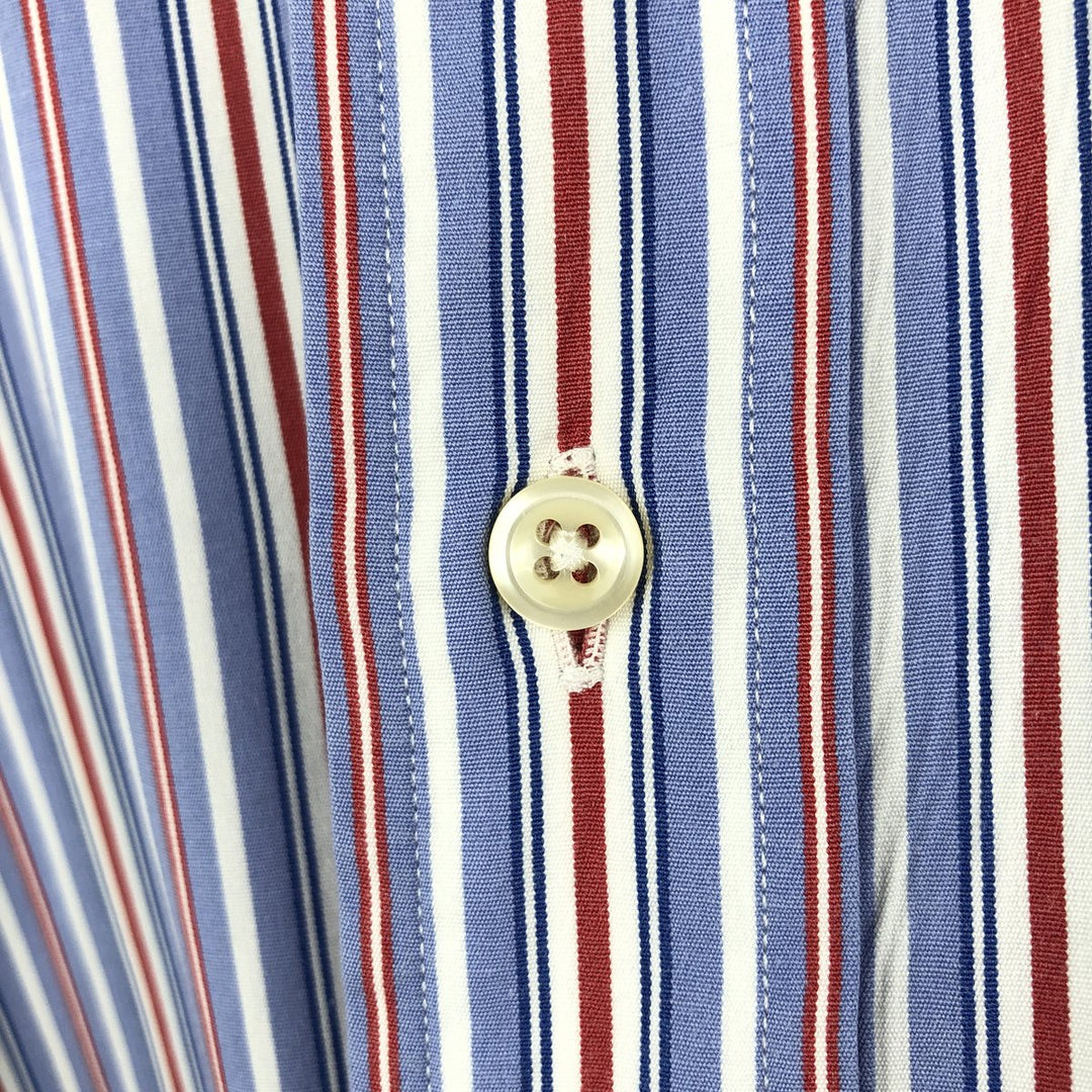 Ralph Lauren Classic Fit Multi-Stripe Long Sleeve Button-Down Striped Shirt, Men's XL cotton Blue type light blue Vintage Second Hand