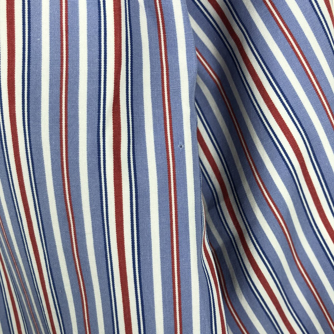 Ralph Lauren Classic Fit Multi-Stripe Long Sleeve Button-Down Striped Shirt, Men's XL cotton Blue type light blue Vintage Second Hand