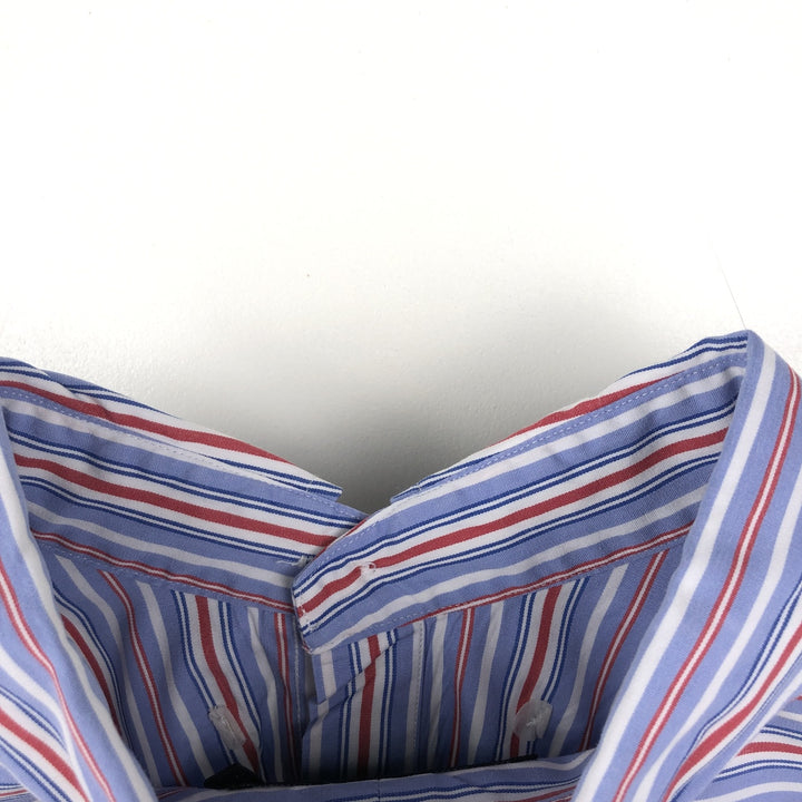 Ralph Lauren Classic Fit Multi-Stripe Long Sleeve Button-Down Striped Shirt, Men's XL cotton Blue type light blue Vintage Second Hand