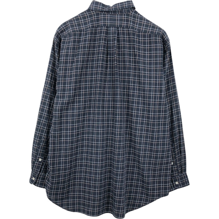 Ralph Lauren BLAKE long sleeve button down check shirt, men's size L cotton black type Vintage Second Hand