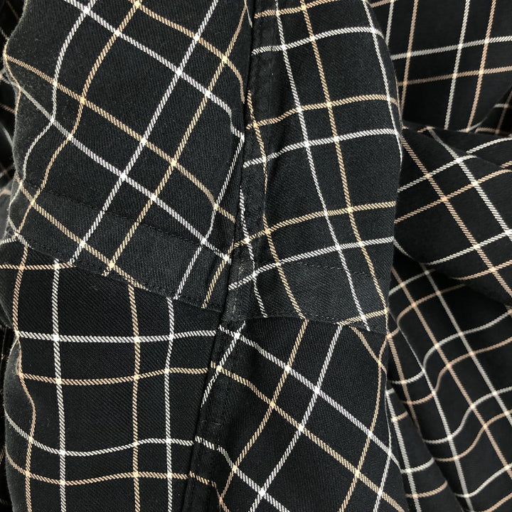 Ralph Lauren BLAKE long sleeve button down check shirt, men's size L cotton black type Vintage Second Hand