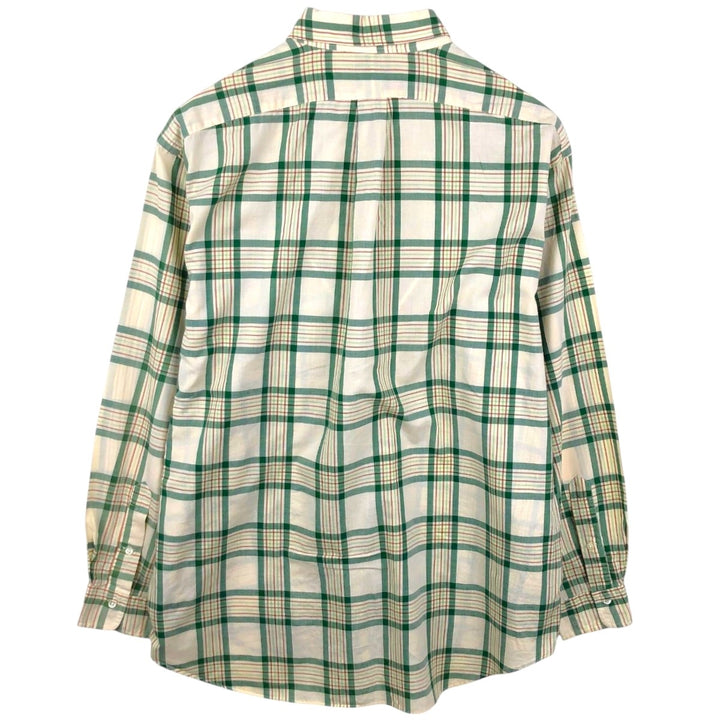 Ralph Lauren long sleeve button down check shirt, men's XL size cotton green type Vintage Second Hand