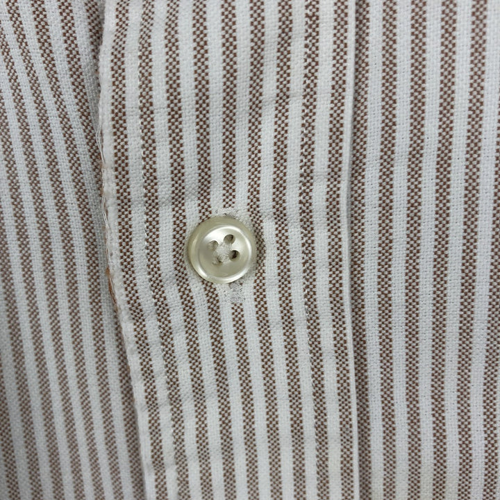 Ralph Lauren Classic Fit Long Sleeve Button Down Striped Shirt Men's M cotton white type Vintage Second Hand