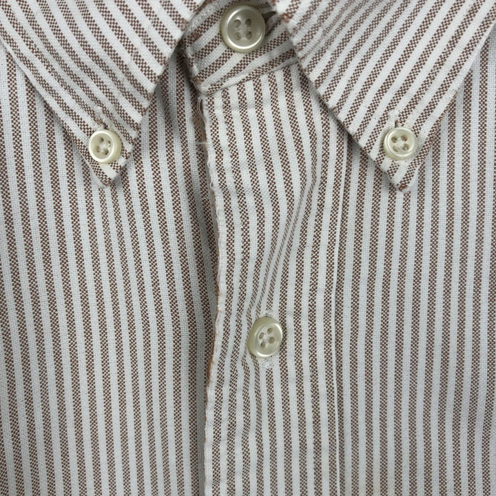 Ralph Lauren Classic Fit Long Sleeve Button Down Striped Shirt Men's M cotton white type Vintage Second Hand