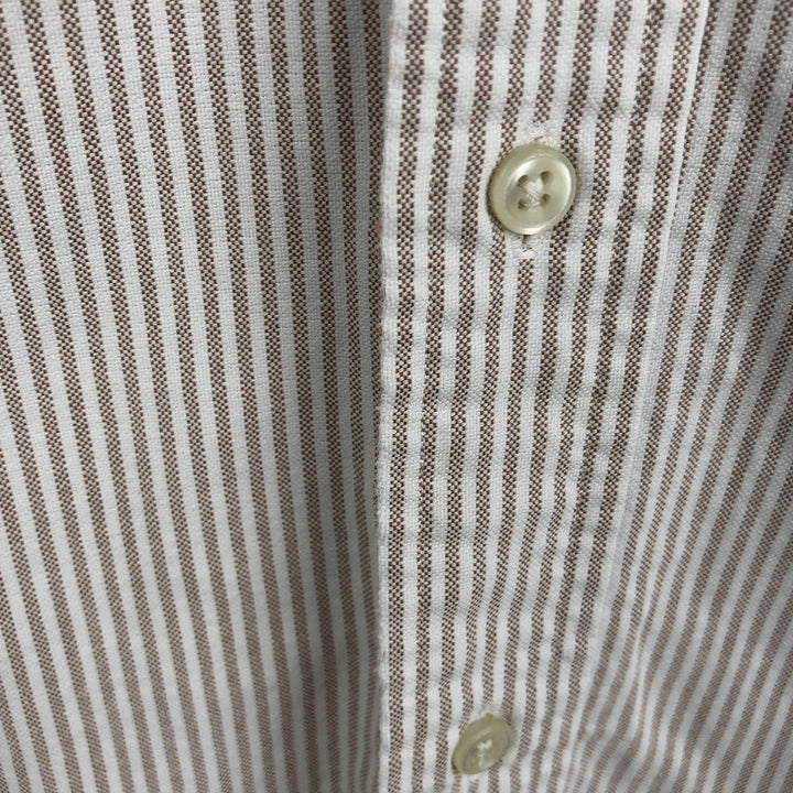 Ralph Lauren Classic Fit Long Sleeve Button Down Striped Shirt Men's M cotton white type Vintage Second Hand