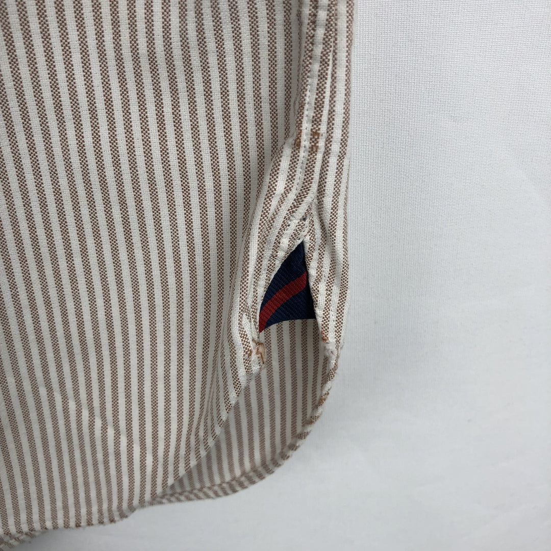 Ralph Lauren Classic Fit Long Sleeve Button Down Striped Shirt Men's M cotton white type Vintage Second Hand