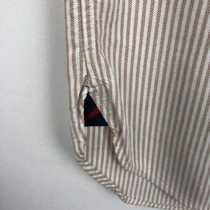 Ralph Lauren Classic Fit Long Sleeve Button Down Striped Shirt Men's M cotton white type Vintage Second Hand