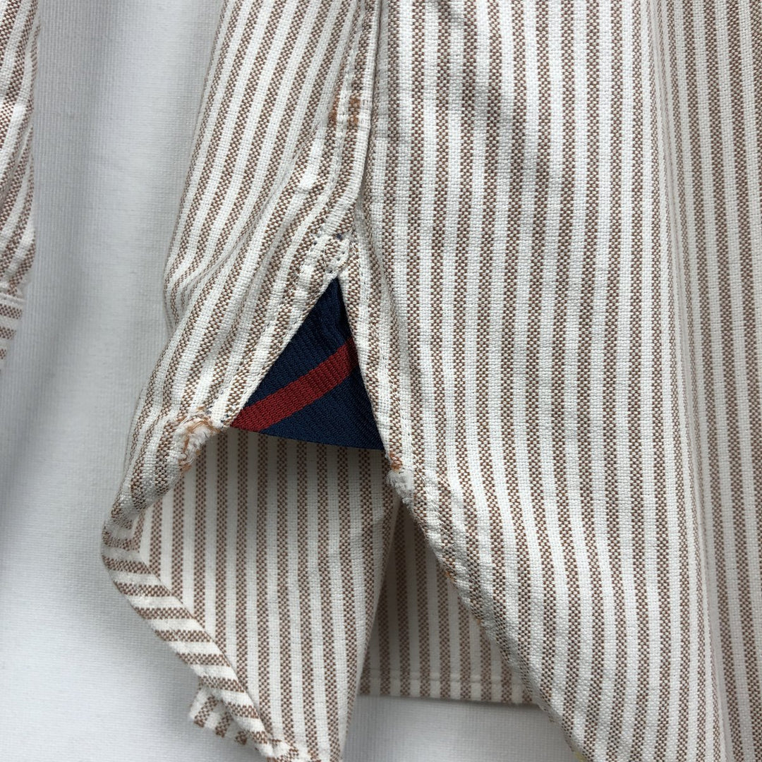 Ralph Lauren Classic Fit Long Sleeve Button Down Striped Shirt Men's M cotton white type Vintage Second Hand
