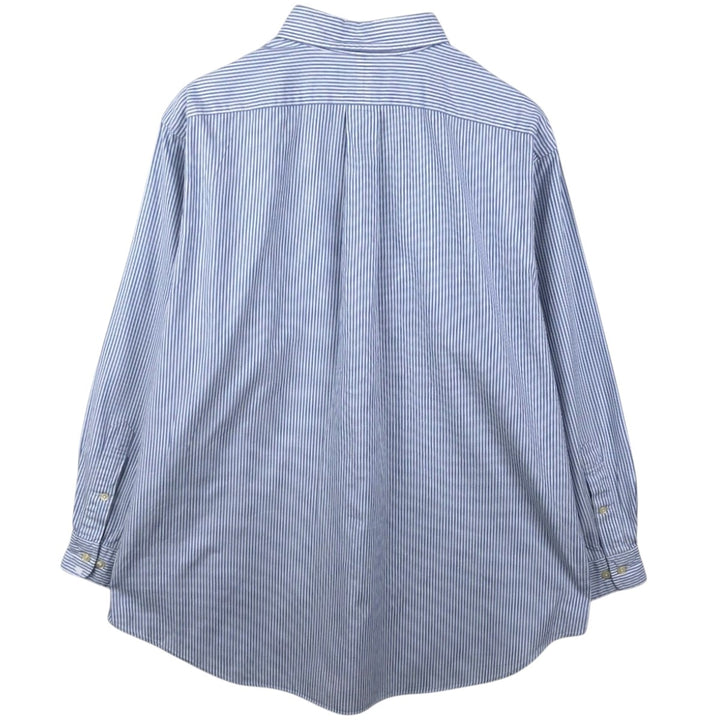 Ralph Lauren Classic Fit Long Sleeve Button Down Striped Shirt Men's XL cotton Blue type light blue Vintage Second Hand