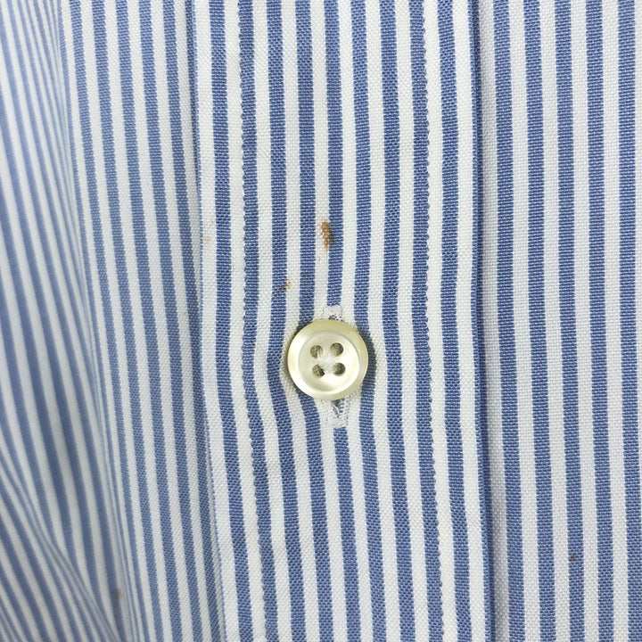 Ralph Lauren Classic Fit Long Sleeve Button Down Striped Shirt Men's XL cotton Blue type light blue Vintage Second Hand