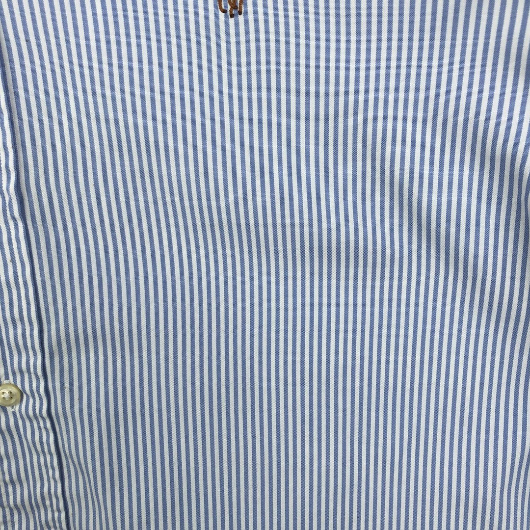 Ralph Lauren Classic Fit Long Sleeve Button Down Striped Shirt Men's XL cotton Blue type light blue Vintage Second Hand