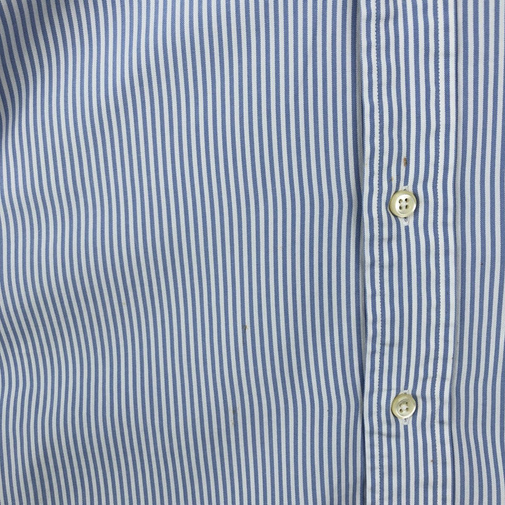 Ralph Lauren Classic Fit Long Sleeve Button Down Striped Shirt Men's XL cotton Blue type light blue Vintage Second Hand