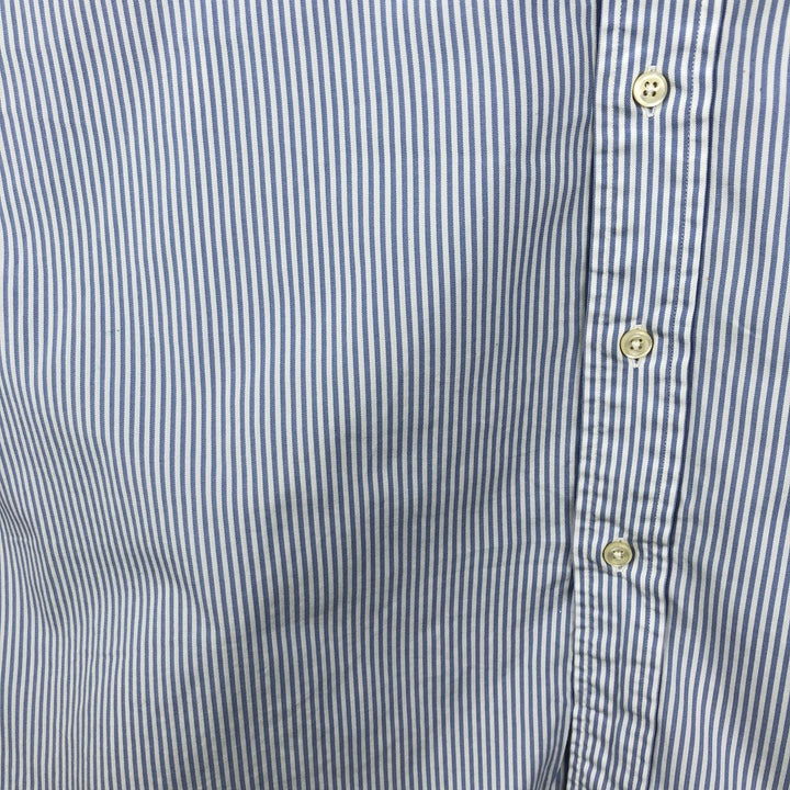 Ralph Lauren Classic Fit Long Sleeve Button Down Striped Shirt Men's XL cotton Blue type light blue Vintage Second Hand