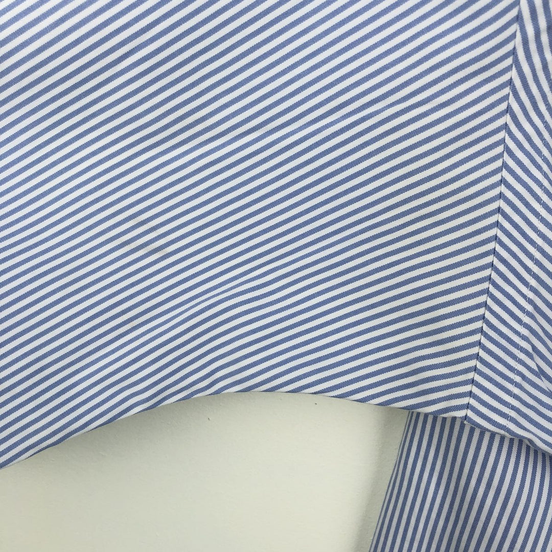 Ralph Lauren Classic Fit Long Sleeve Button Down Striped Shirt Men's XL cotton Blue type light blue Vintage Second Hand