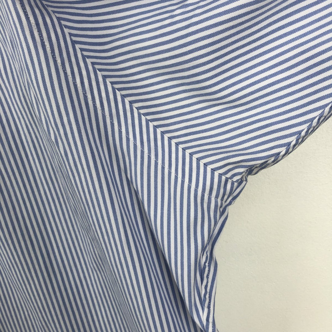 Ralph Lauren Classic Fit Long Sleeve Button Down Striped Shirt Men's XL cotton Blue type light blue Vintage Second Hand