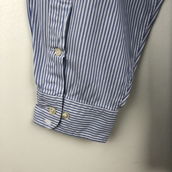 Ralph Lauren Classic Fit Long Sleeve Button Down Striped Shirt Men's XL cotton Blue type light blue Vintage Second Hand