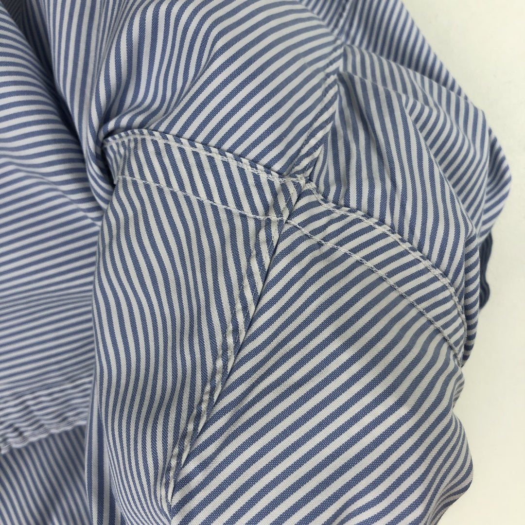 Ralph Lauren Classic Fit Long Sleeve Button Down Striped Shirt Men's XL cotton Blue type light blue Vintage Second Hand