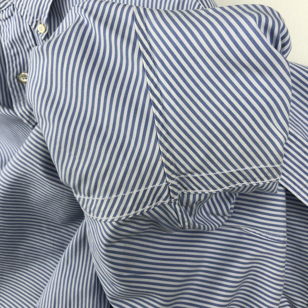 Ralph Lauren Classic Fit Long Sleeve Button Down Striped Shirt Men's XL cotton Blue type light blue Vintage Second Hand