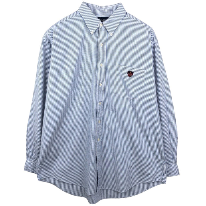 Ralph Lauren TILDEN Long-Sleeve Button-Down Striped Shirt, Men's Size XL (approx.) cotton Blue type light blue Vintage Second Hand