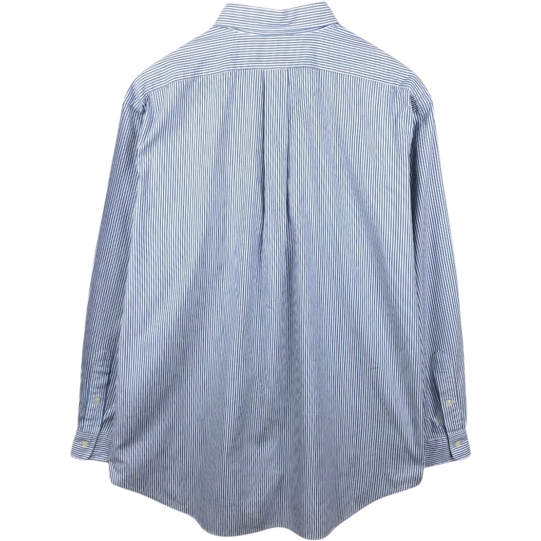 Ralph Lauren TILDEN Long-Sleeve Button-Down Striped Shirt, Men's Size XL (approx.) cotton Blue type light blue Vintage Second Hand