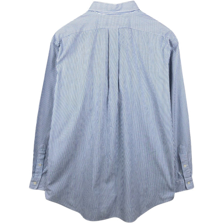Ralph Lauren TILDEN Long-Sleeve Button-Down Striped Shirt, Men's Size XL (approx.) cotton Blue type light blue Vintage Second Hand