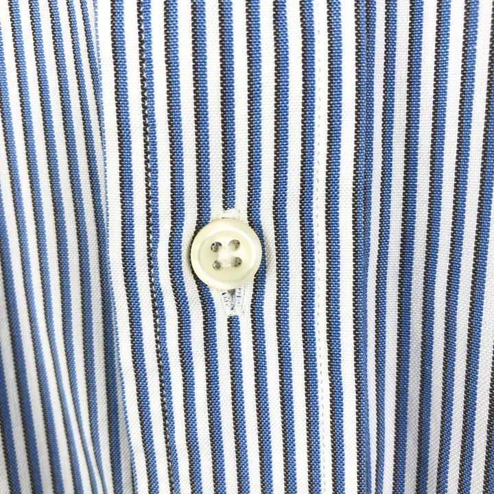 Ralph Lauren TILDEN Long-Sleeve Button-Down Striped Shirt, Men's Size XL (approx.) cotton Blue type light blue Vintage Second Hand