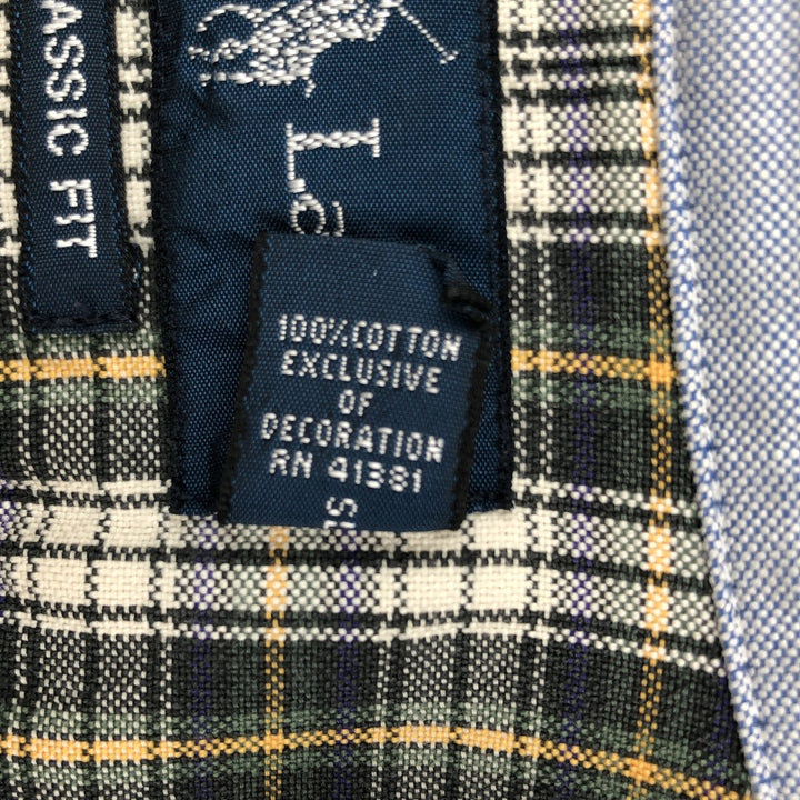 Ralph Lauren Classic Fit Long Sleeve Button Down Check Shirt Men's XL cotton Green type dark green Vintage Second Hand