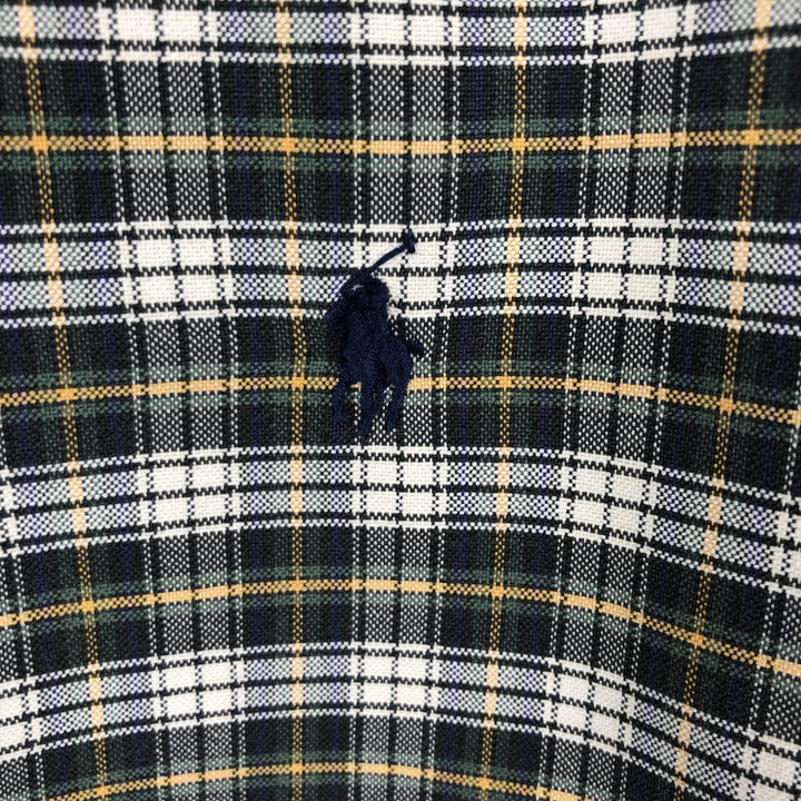 Ralph Lauren Classic Fit Long Sleeve Button Down Check Shirt Men's XL cotton Green type dark green Vintage Second Hand