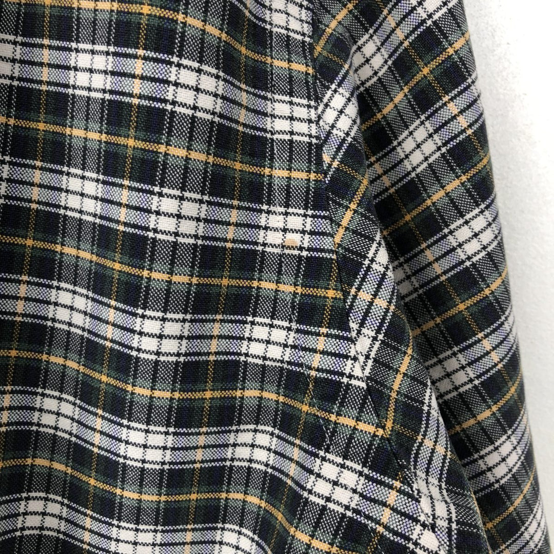 Ralph Lauren Classic Fit Long Sleeve Button Down Check Shirt Men's XL cotton Green type dark green Vintage Second Hand